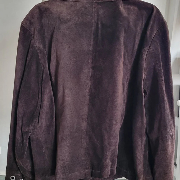 Live a Little Genuine Leather Suede Vintage Boho Hippie Jacket w/Grommets (Size: - Picture 4 of 16